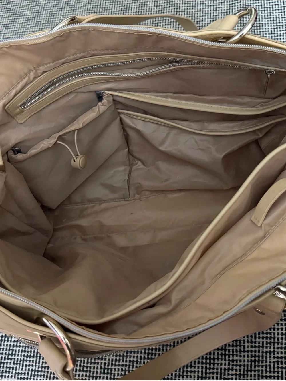 BÉIS Beige Diaper Bag with Shoulder Strap & Stroller Straps